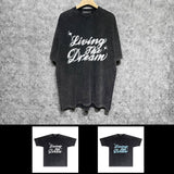Amiri washed t-shirt - cloud letter short sleeve