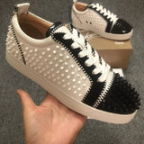 Louboutin-style red bottom shoes export europe station cl red bottom shoes electric embroidery low top high top men's shoes red bottom couple trendy rivets casualtie back