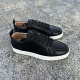 Louboutin-style red bottom shoes exportacl red bottom shoes rivets men's toe nails clcouple women's shoes rhinestone casualtrendy sneakers