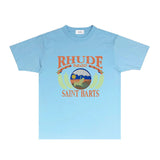 Rhude T Shirts Printed Trendy Pure Cotton