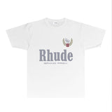 Rhude T Shirts Printed Trendy Pure Cotton