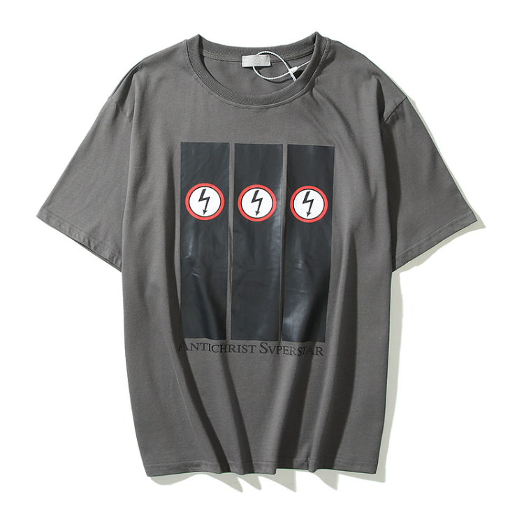 Marilyn Manson T Shirt Vintage Lightning Short Sleeve VTG Distressed Fog Loose T-shirt