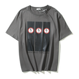 Marilyn Manson T Shirt Vintage Lightning Short Sleeve VTG Distressed Fog Loose T-shirt