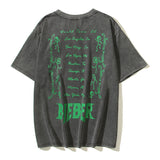 Men Vintage T-Shirts Justin Bieber "Disorder" Washed Black Tee