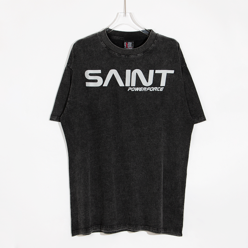 Saint Michael T Shirt Vintage Distressed Loose-Fitting Casual T-shirt