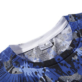 Marcelo Burlon T Shirt MB Blue Wings Men's and Women's Same Hip Hop Pure Cotton