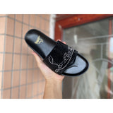 Louboutin-style red bottom shoes wind clmen's slippers red bottom non-slipabrasion resistant breathable fashiontrendy men's shoes hot style