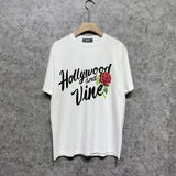 Amiri t shirts hollywood rose printing short sleeve
