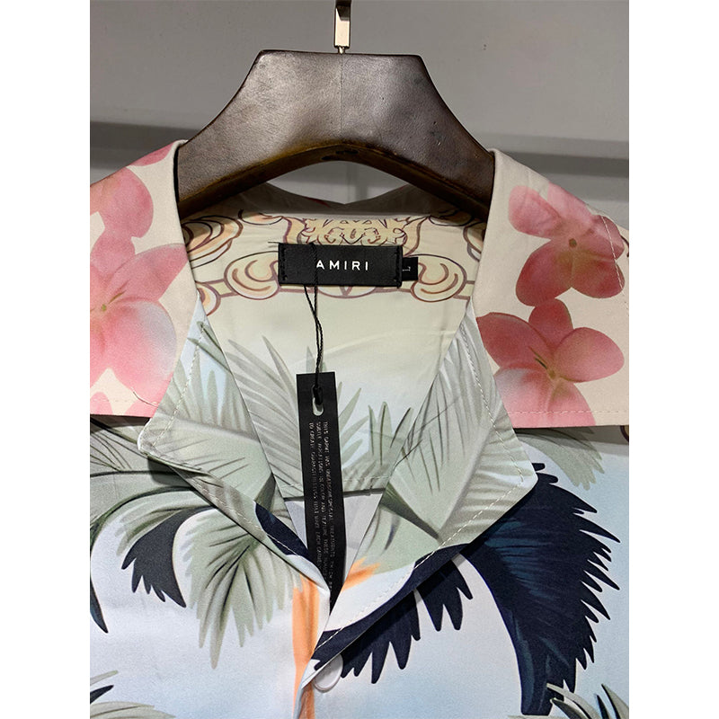 Amiri Shirt And Shorts 2 Piece Set Fashion Print Couple High Street