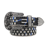 Hip-hop punk rhinestone belt skull punk wide belt