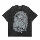 SAINT MICHAEL Vintage T Shirt Direct Spray Washing Water Old Short Sleeve
