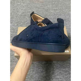 Louboutin-style red bottom shoes european station cl rivet shoes casual sneakers sneakers fashioneasiest for match loafers genuine leather shoes