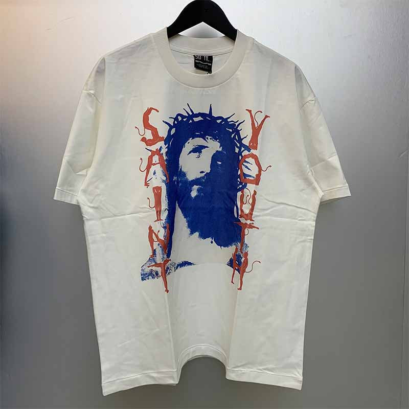 SAINT MICHAEL Vintage T Shirt Crew Neck Short Sleeve