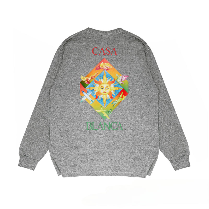 Casablanca Long sleeve T-shirt Letter Painted Print Loose