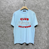 Amiri t shirts hollywood club printing short sleeve
