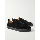 Louboutin-style red bottom shoes red bottom shoes cl suede leather low-top luxury brand sneakers fashion genuine leather black casual shoes