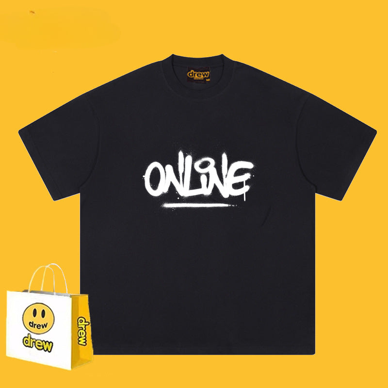 Drew T Shirts Cotton Short Sleeve Fashion Brand Printing