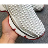 Louboutin-style red bottom shoes exportcl short boots leather fashion catwalk shoes high quality plus size red bottom leather boots