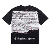 Godspeed T Shirts Newspaper Skull Printing Cotton Casual Short Sleeves Men and Women