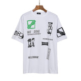 We11 Done Shirts We11done Printed T Shirt Men's and Women's Same Pure Cotton
