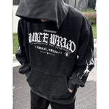 Hellstar Hoodie Vintage Distressed Heavy Velvet Padded Loose
