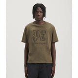 Palm Angels T Shirts Embroidered Letter Logo Short Sleeve T-Shirt