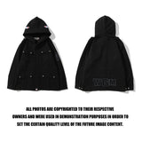 Shark Print Hoodie Spring Autumn Men'S Solid Color Shark Head Coat Jacket