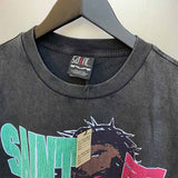 SAINT MICHAEL Vintage T Shirt Direct Spray Washing Water Old Short Sleeve