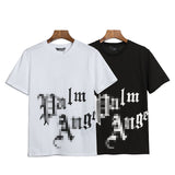 Palm Angels T Shirts Angel Letter Print Short-Sleeve T-shirt Men's Loose Casual