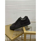 Louboutin-style red bottom shoes exportacl red bottom shoes rivets men's toe nails clcouple women's shoes rhinestone casualtrendy sneakers