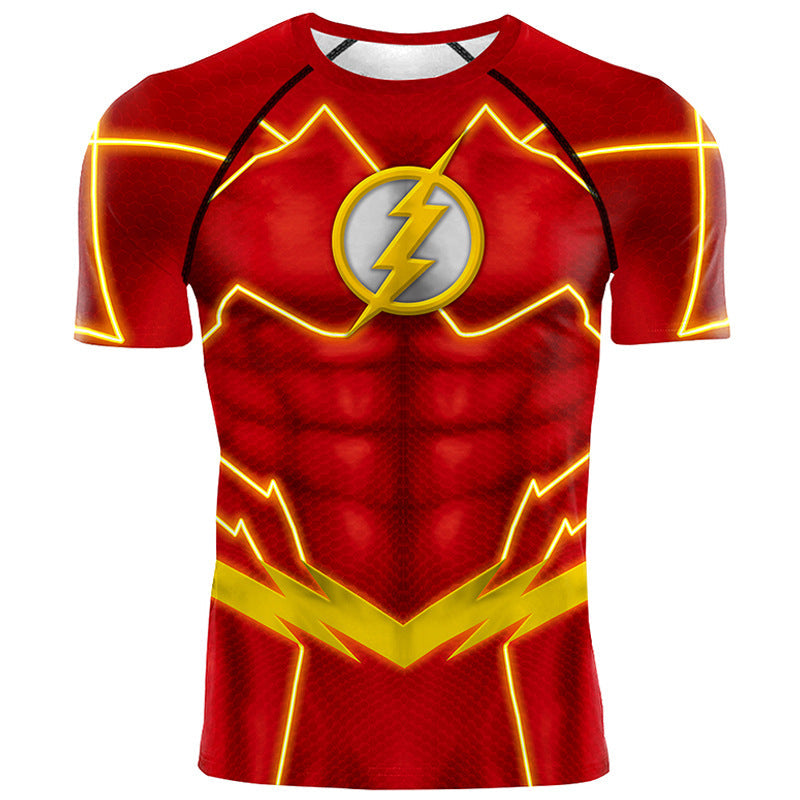 Marvel T Shirt T-shirt Tights Hero Tights Fitness Short Sleeve