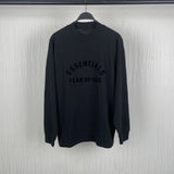 Fog Essentials Long Sleeve T-Shirt Silicone Logo Loose Crew Neck Long Sleeve T-Shirt