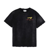 Men Vintage T-Shirts Vintage Washed Old Graffiti Loose Crew Neck Short Sleeves