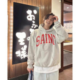 Mens Vintage T-Shirts Saint Michael Washing vintage Loose Hooded Sweater Hoodie