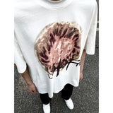 Mens Vintage T-Shirts VINTAGE Old Printed Crew Neck Short Sleeve T-Shirt