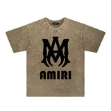 Amiri Washed Distressed T Shirt Printed Trendy Pure Cotton