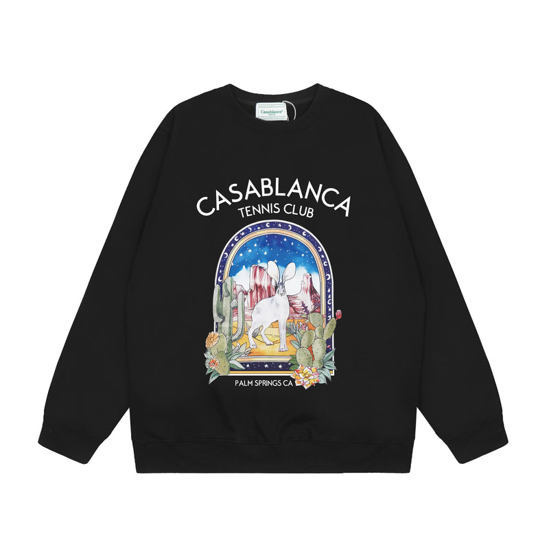 Casablanca Long sleeve T-shirt Print Crew neck Casual