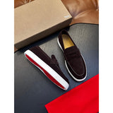Louboutin-style red bottom shoes cl red bottom shoes mencasual loafers genuine leather slip-on loafers fashioneasiest for matchcasual shoes