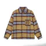 CHH Chrome Heart Coat ChromeHearts Retro Design Jacket Plaid Casual Cotton