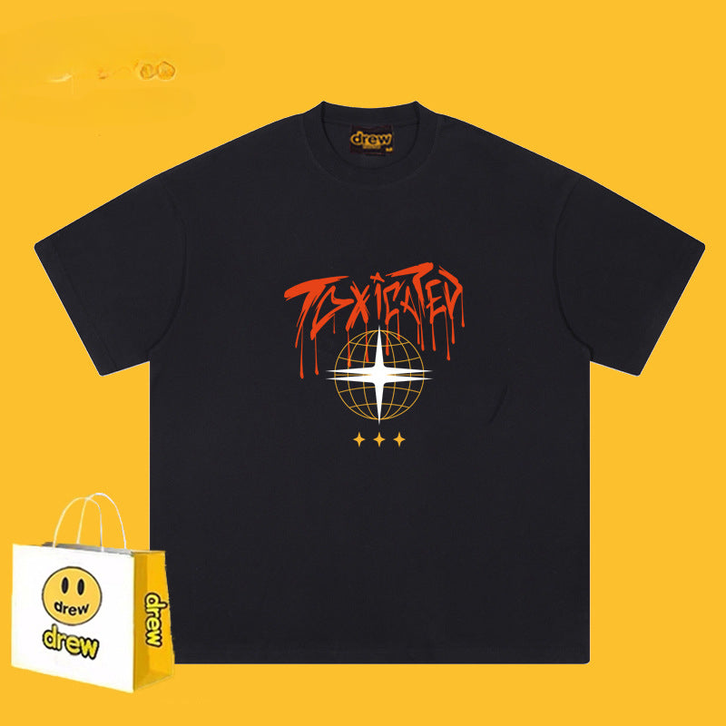 Drew T Shirts Short Sleeve Earth Print T-shirt