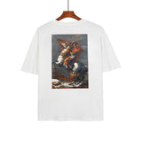 Caravaggio T-Shirts Spring and Summer Oil Painting Pattern Men's Short Sleeve
