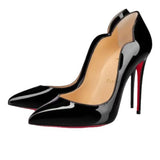 Louboutin-style red bottom shoes exportcl red bottom pointed toe stiletto high heels women's patent leather flatsfashionsexyv mouth style flats