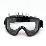 Trendy punk glasses spikes and rivets