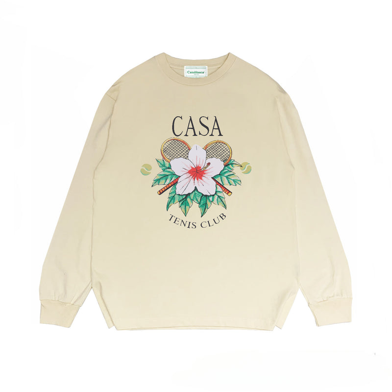Casablanca Long sleeve T-shirt Fashion Multi-Colour Crew Neck Loose