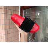 Louboutin-style red bottom shoes wind clmen's slippers red bottom non-slipabrasion resistant breathable fashiontrendy men's shoes hot style