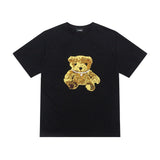 We11 Done T Shirts Embroidered Bear Pattern Men and Women Same Style Summer Pure Cotton