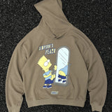 Mens Vintage T-Shirts printed fleece hooded sweater vintage