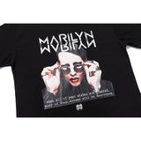 Marilyn Manson T Shirt VTG Portrait Printing Short Sleeve Loose round Neck T-shirt for Men and Women