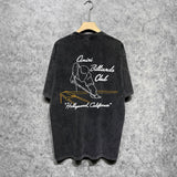 Amiri washed t-shirt billiards sketch short sleeve