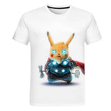 Men and Women Pokemon Pikachu T Shirt Bao Ke Meng Pikachu 3D Digital Printing